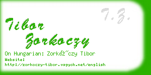 tibor zorkoczy business card